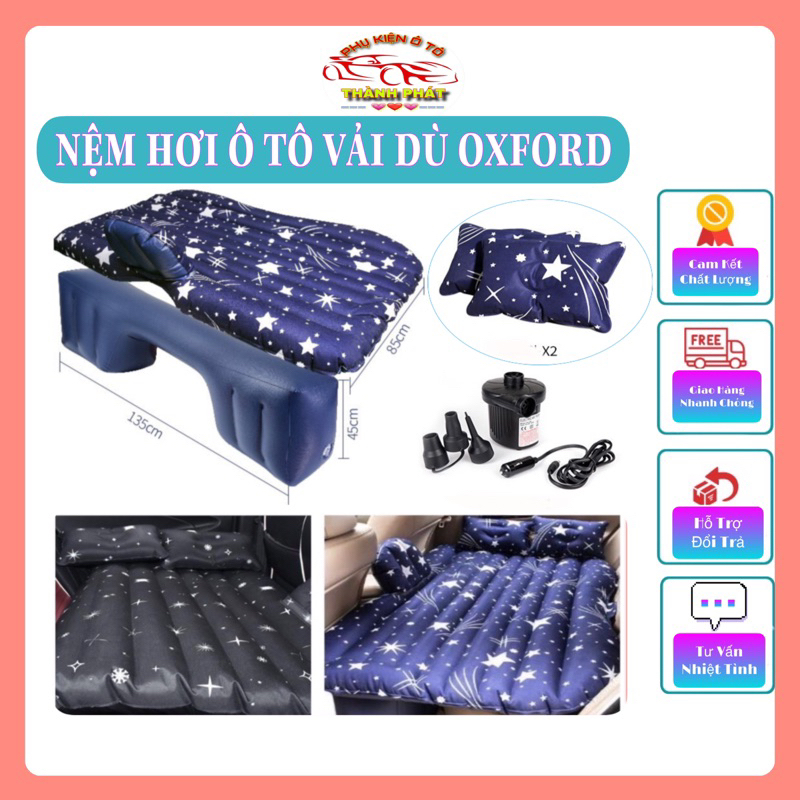 Giường nệm hơi ô tô xe hơi 4 chỗ, 5 chỗ, 7 chỗ vải dù Oxford cao cấp hàng dày loại 1 thoáng mát đế rời tiện lợi