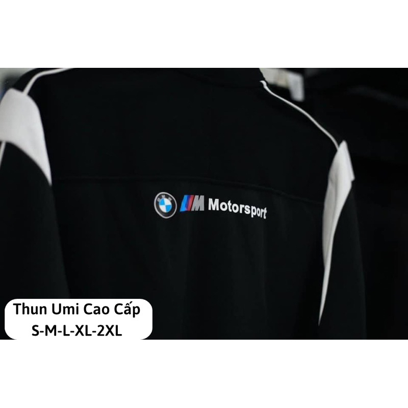 Áo Khoác Thể Thao Nam Chống Nắng Màu Đen B M W Chất Thun Umi Cao Cấp Dày Dặn, Thoáng Mát, Vải Mịn , Mềm Không Xù Lông