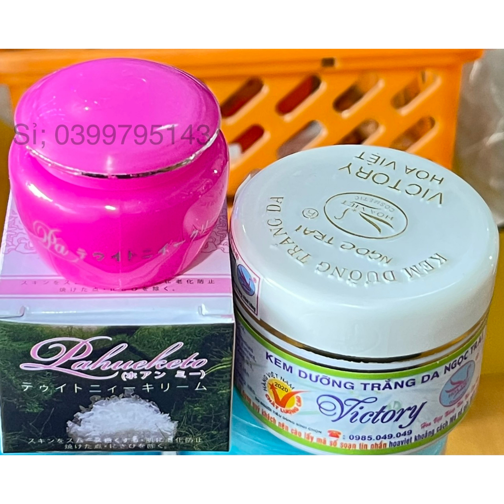 Combo kem Ngọc trai hoa việt và tuyết nhỉ, hết nám, mụn, trắng da