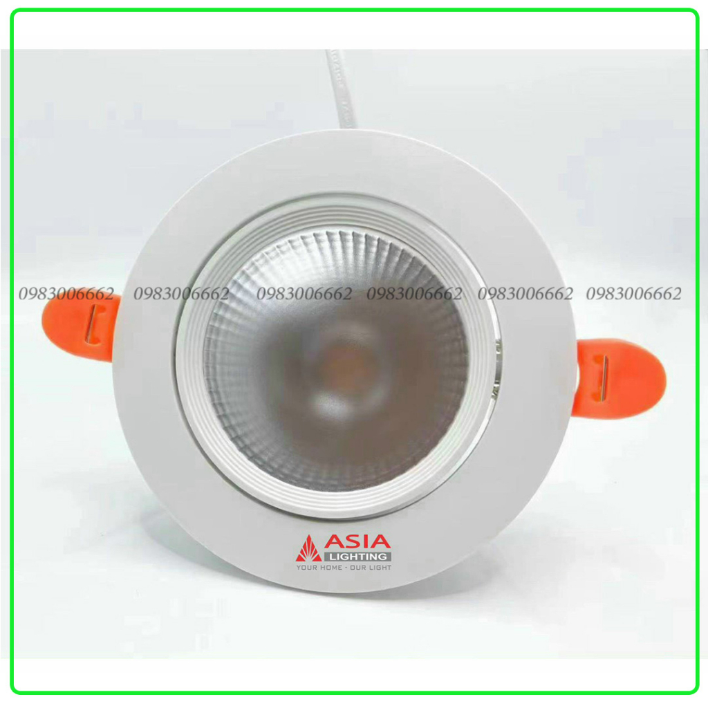 Đèn led âm trần xoay góc mặt kính mờ DOB ASIA 5w,10w