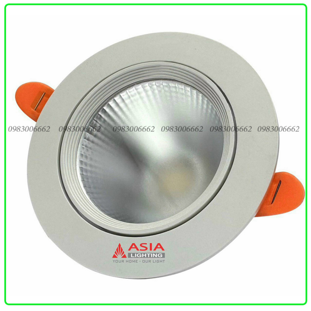 Đèn led âm trần xoay góc mặt kính mờ DOB ASIA 5w,10w