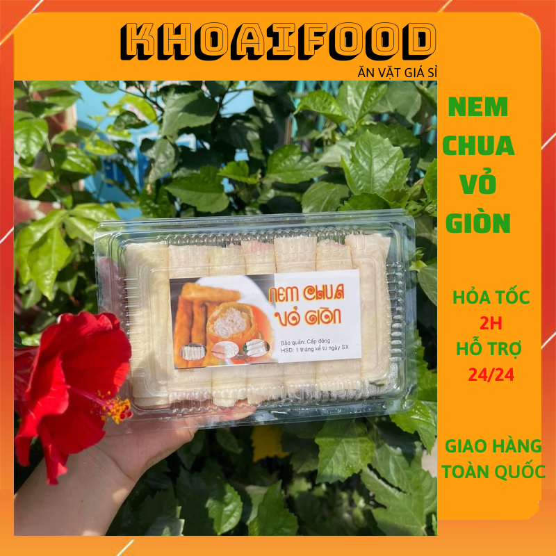 Nem chua vỏ giòn Trần Công Châu, ăn vặt phố cổ Hà Nội siêu ngon