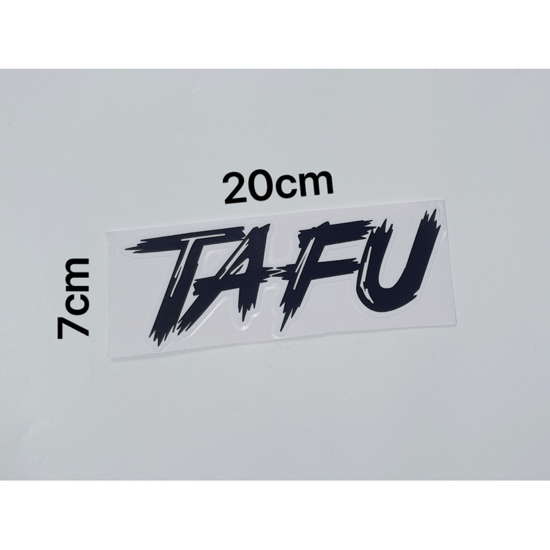 Tem dán chữ Tafu kích thước 20x7cm dán trang trí xe máy, tem in 3 lớp sắc nét