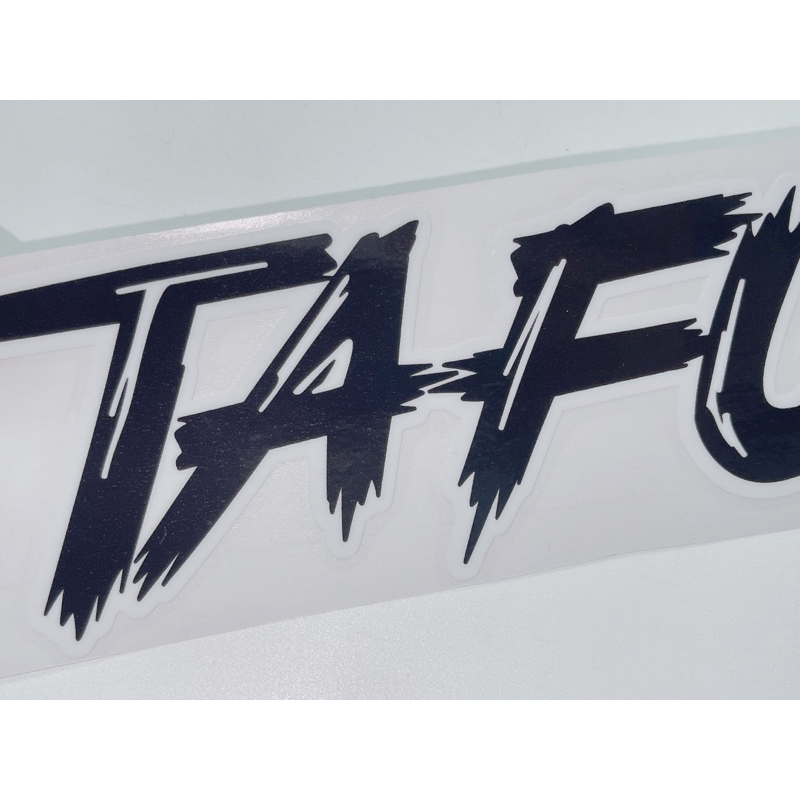 Tem dán chữ Tafu kích thước 20x7cm dán trang trí xe máy, tem in 3 lớp sắc nét