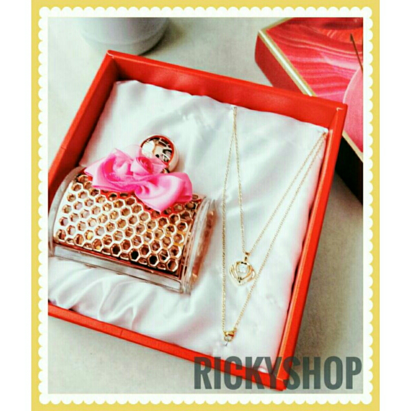 SET Quà Tặng Nước Hoa QUEEN Combo Dây Chuyền + Nước Hoa Nữ Bạn Gái Lễ Valentine 8/3 Noel Tết