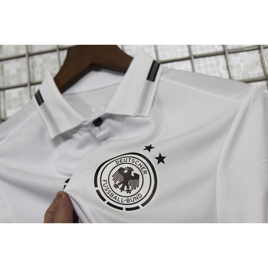 ÁO POLO ĐÁ BANH ĐT ĐỨC 2 MÀU TRẮNG - ĐEN 2023