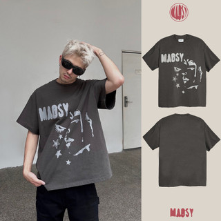 Áo thun cổ tròn simps tee. t-shirt form boxy madsy, chất liệu 100% cotton 250gsm, màu coffee brown