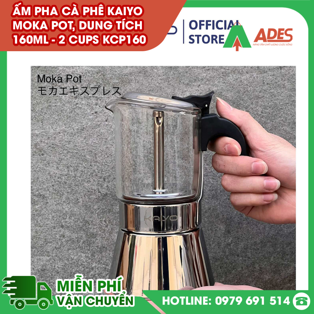 ✔️ Ấm pha cà phê KAIYO Moka Pot KCP160/ KCP240 ✔️ Dung tích 160ml ✔️ BẢO HÀNH 5 NĂM