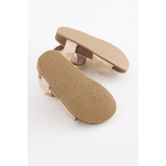 Giày Sandal nhũ kim tuyến vàng hồng cho bé gái hàng VNXK