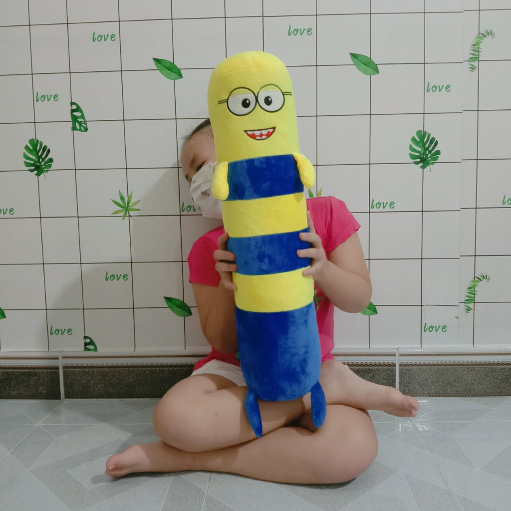 GỐI ÔM ĐẦU THÚ HOẠT HÌNH MINION 60CM CHO BÉ 1 TUỔI