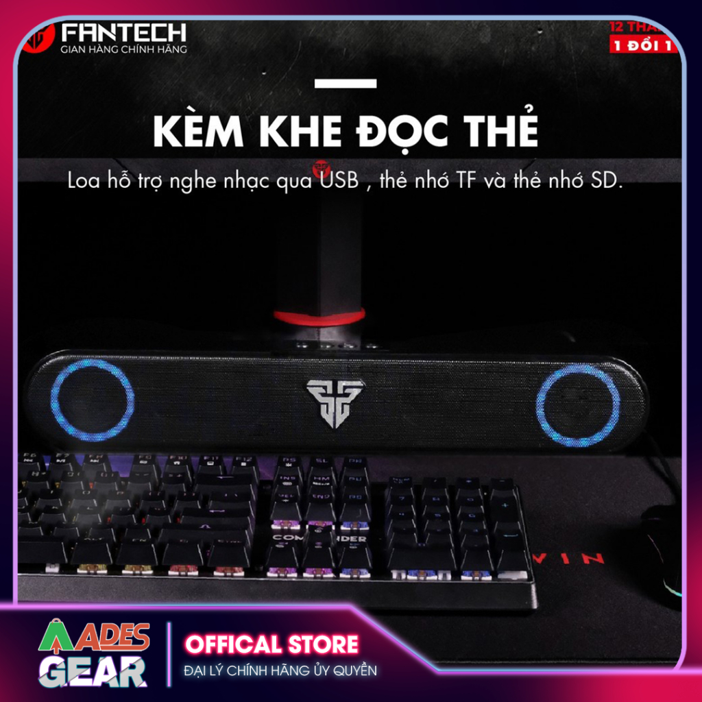 ✔️Loa Bluetooth Có Đèn LED Nháy Theo Âm Bass FANTECH BS150✔️Hỗ Trợ Thẻ Nhớ TF và USB✔️BẢO HÀNH 12 THÁNG