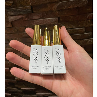 Gel vẽ nét AiFer chính hãng chai 10ml - Sơn gel vẽ cọ nét mảh màu đen trắng nhũ vàng bạc các màu