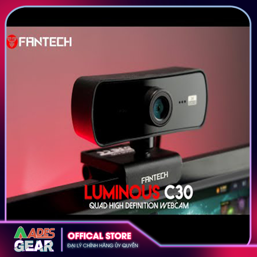 ✔️ Webcam Livestream Học Tập và Làm Việc Online Chuyên Nghiệp FANTECH C30 ✔️ Camera 4MP ✔️ BH 12 THÁNG