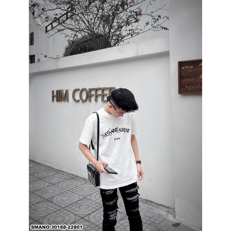 T-shirt Ysl (bản SC) neww kim tuyến nhóng nhánh cực chơi cho ae giá hạt rẻ đây(K205)