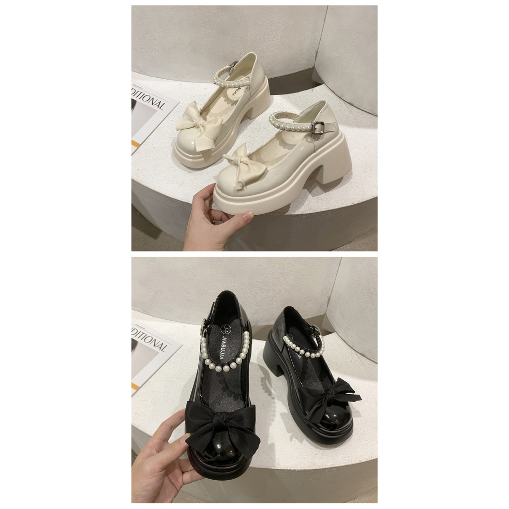 Giày nữ big size phong cách lolita đế cao size 40 - 43