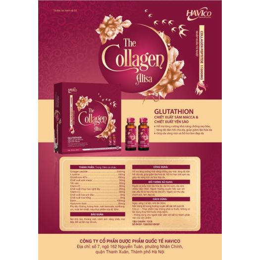 Collagen uống trắng da, mờ thâm nám Collagen peptide: 11000mg 30ml x 10 chai | BigBuy360 - bigbuy360.vn