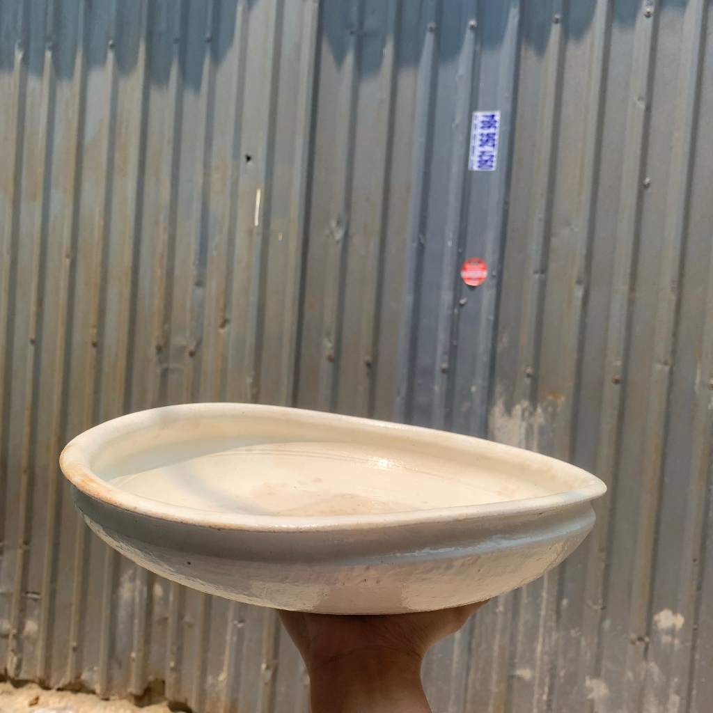 Đĩa Gốm Sứ Tròn Phong Cách Nhật Size Lớn Trang Trí Bàn Ăn Sang Trọng Cao Cấp
