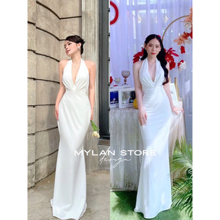 Đầm dạ hội body cổ yếm cao cấp-ML TẶNG KÈM HOA TAI THỜI TRANG