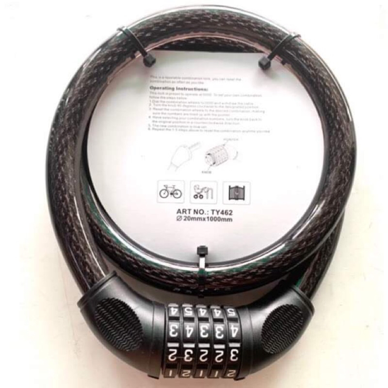 Khoá dây cáp TONYON dày 20mm dài 1m chính hãng