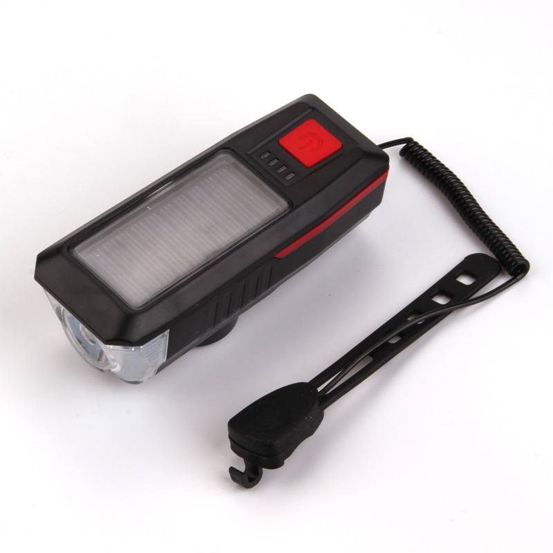 Đèn Xe Đạp Có Còi Chống Nước Dùng Pin Năng Lượng Mặt Trời 2000mah, tiện lợi dùng cho mọi loại xe
