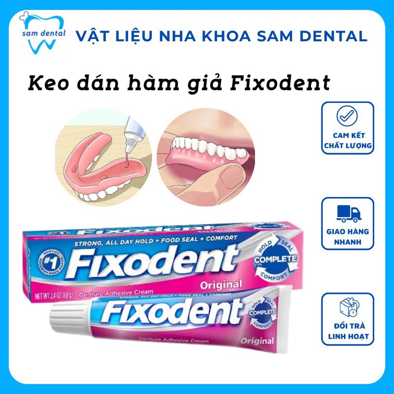 Keo dán hàm giả Fixodent