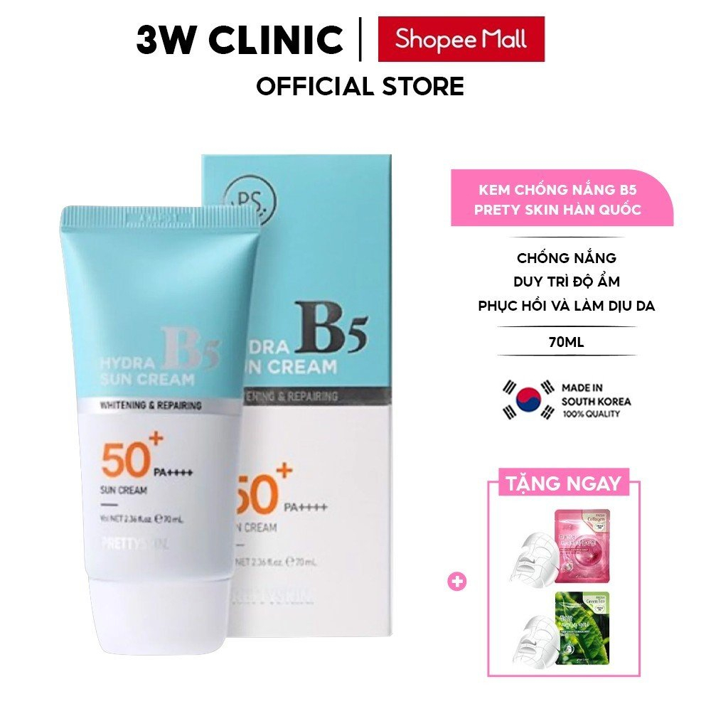 Kem Chống Nắng B5 Prety Skin Hàn Quốc Hydra B5 Sun Cream 70Ml