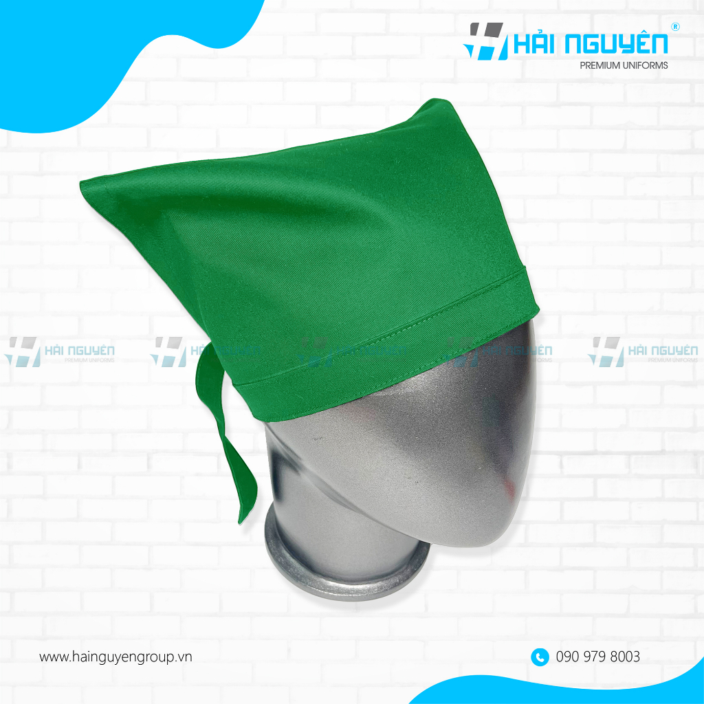 Nón tam giác - khăn nón trùm tam giác dành cho Nam Nữ làm phục vụ