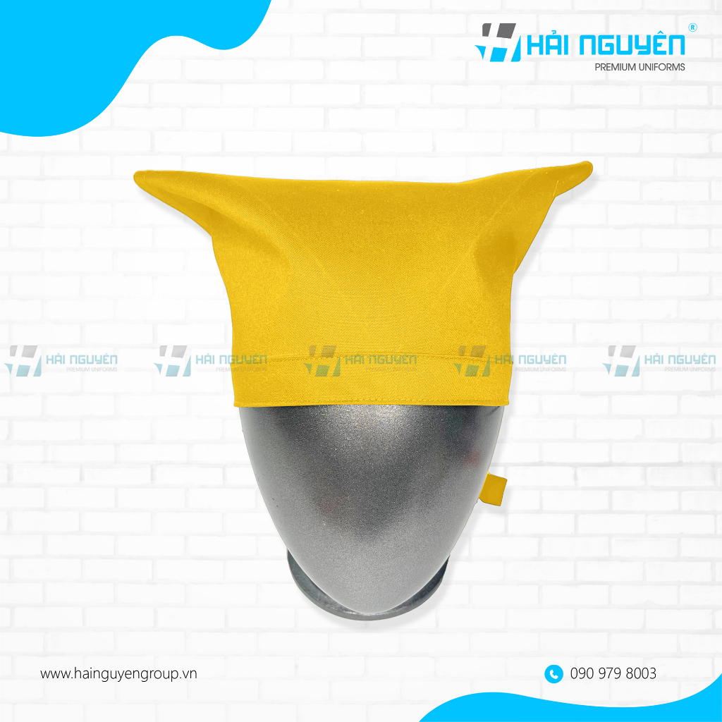 Nón tam giác - khăn nón trùm tam giác dành cho Nam Nữ làm phục vụ