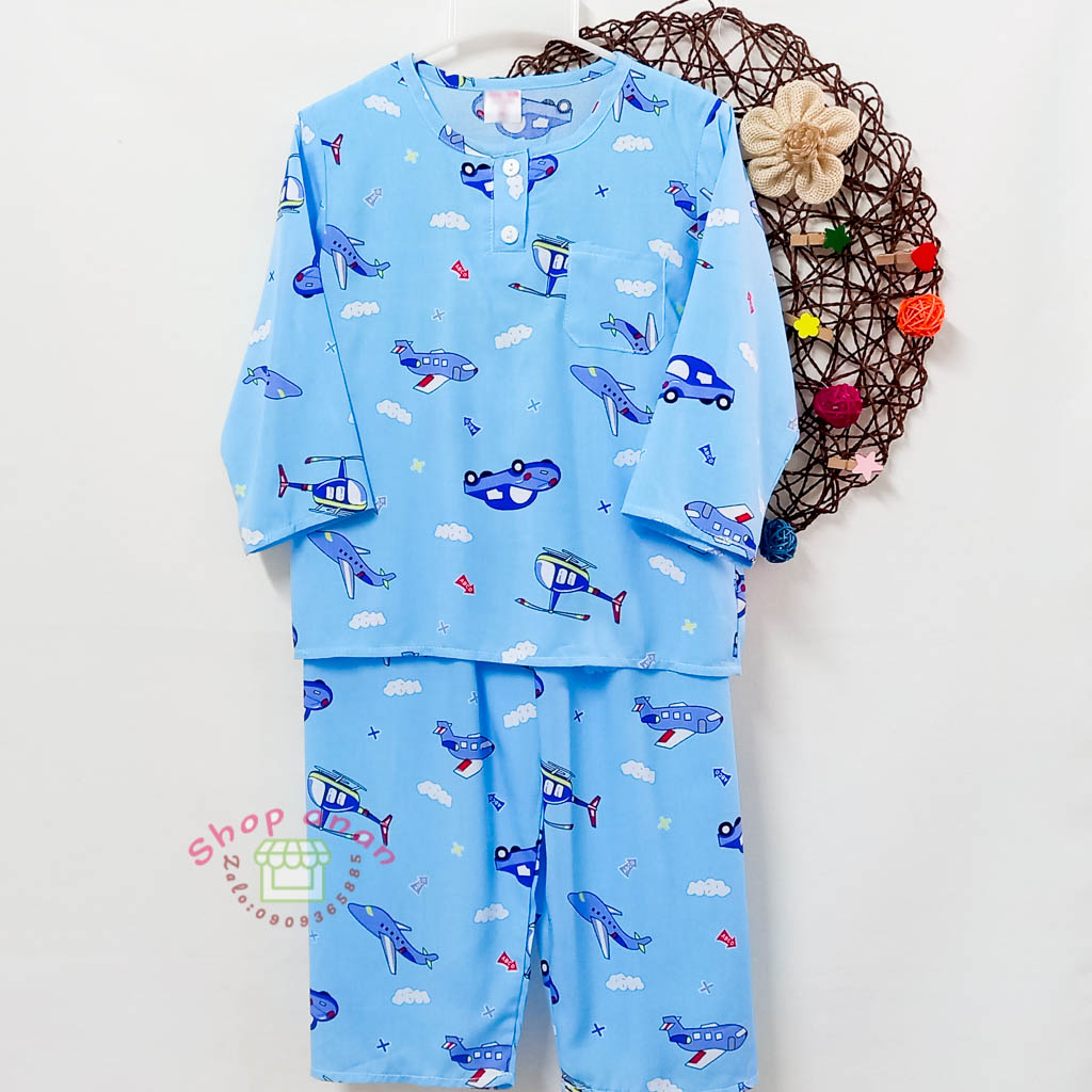 Bộ tole quần dài tay dài bé trai 22-23kg