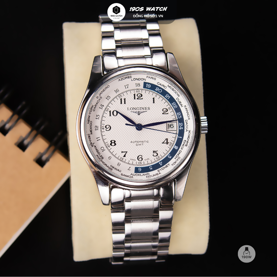 Đồng Hồ Cơ LOGI Nam Automatic Master Worldtime Watch Mặt Số Giờ Thế Giới Kính Khoáng Dây Thép Cao Cấp