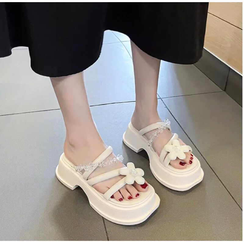 MURIOKI Dép Sandal Hở Ngón Đế Dày Thời Trang Đi Biển Mùa Hè Dành Cho Nữ