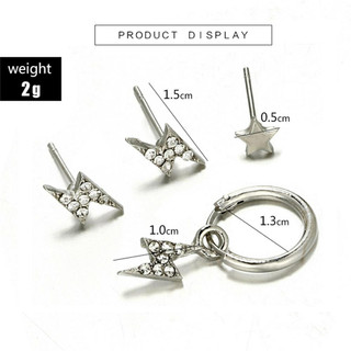 Mee bling ♡ mẫu mới set 4c bông tai tia chớp lightning earrings set e4019