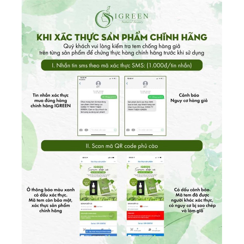 SERUM DIẾP CÁ GIẢM MỤN, THÂM, SE KHÍT LỖ CHÂN LÔNG - IGREEN