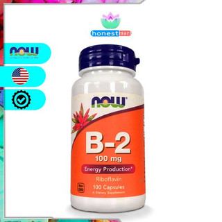Bổ sung năng lượng từ vitamin b2 now vitamin b2 100mg 100 viên