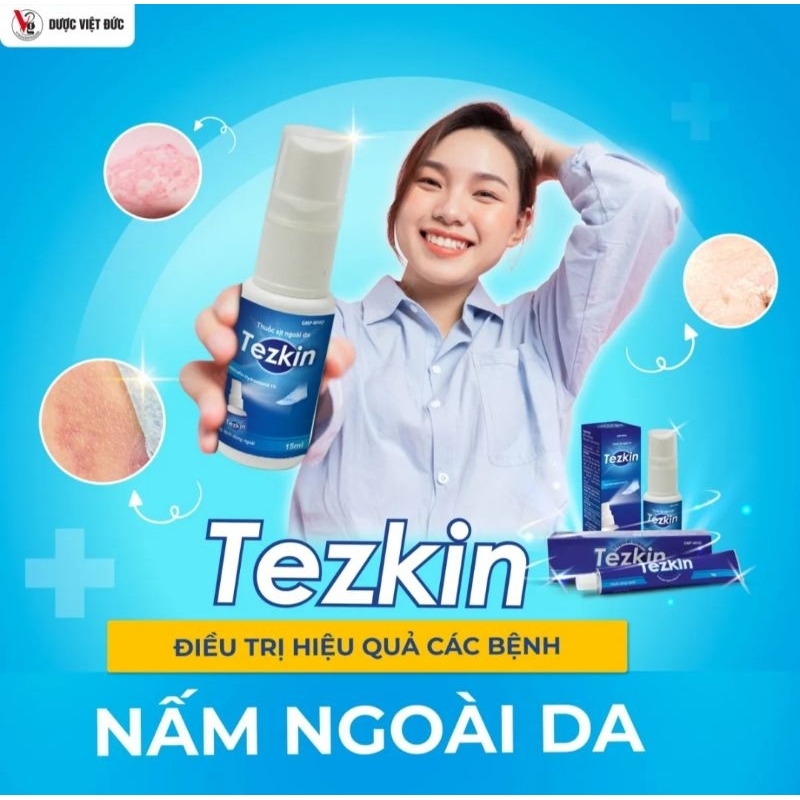 Xịt nấm da Tezkin (15ml) date mới nhất