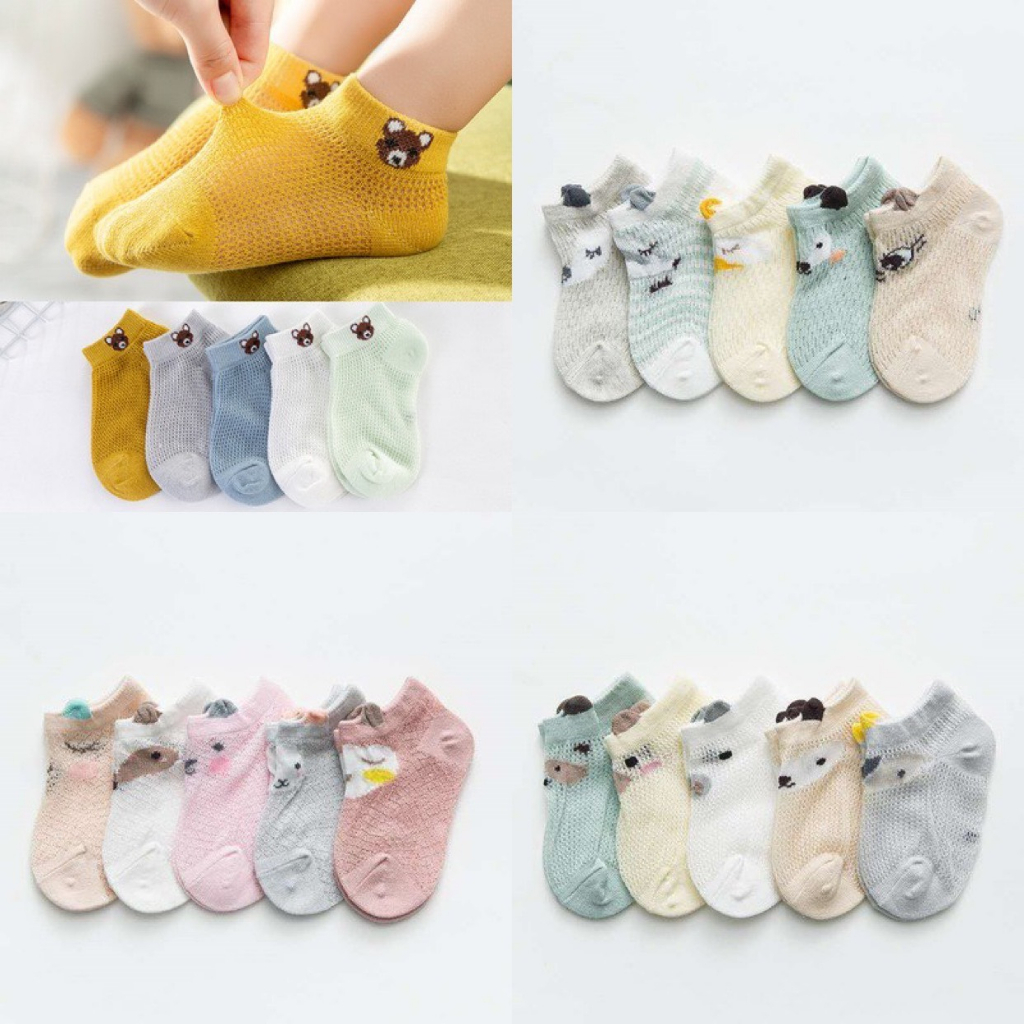 SET 5 TẤT LƯỚI HÌNH THÚ ĐÁNG YÊU CHO BÉ