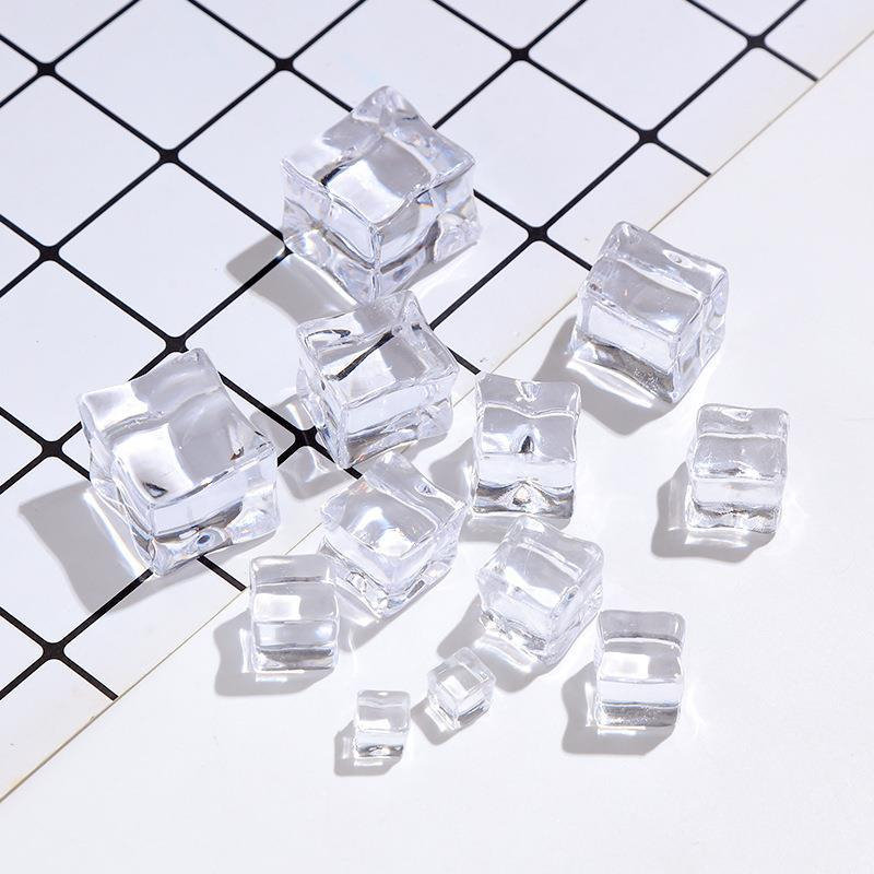 Đá viên giả pha lê trong suốt trang trí chụp ảnh, trang trí đèn ngủ, làm đồ handmade loại 18mm