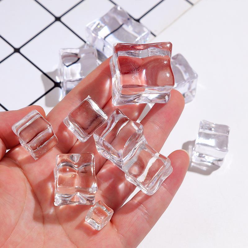 Đá viên giả pha lê trong suốt trang trí chụp ảnh, trang trí đèn ngủ, làm đồ handmade loại 18mm