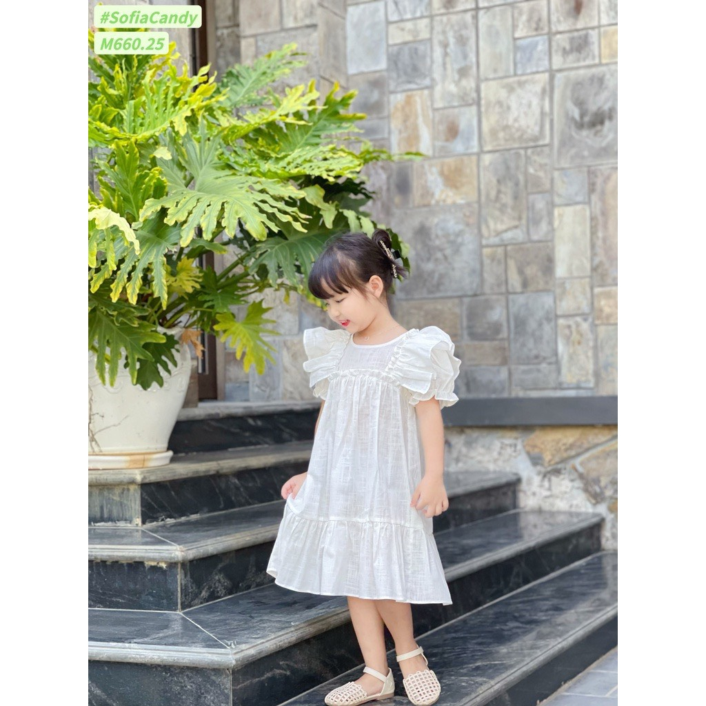 VÁY SOFIA DÁNG SUÔNG TAY BÈO