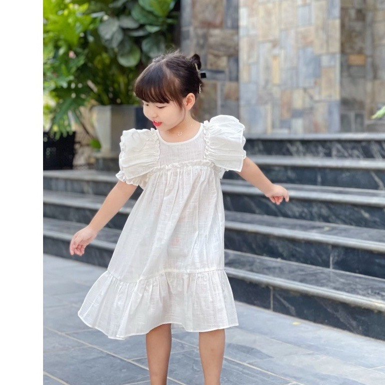 VÁY SOFIA DÁNG SUÔNG TAY BÈO