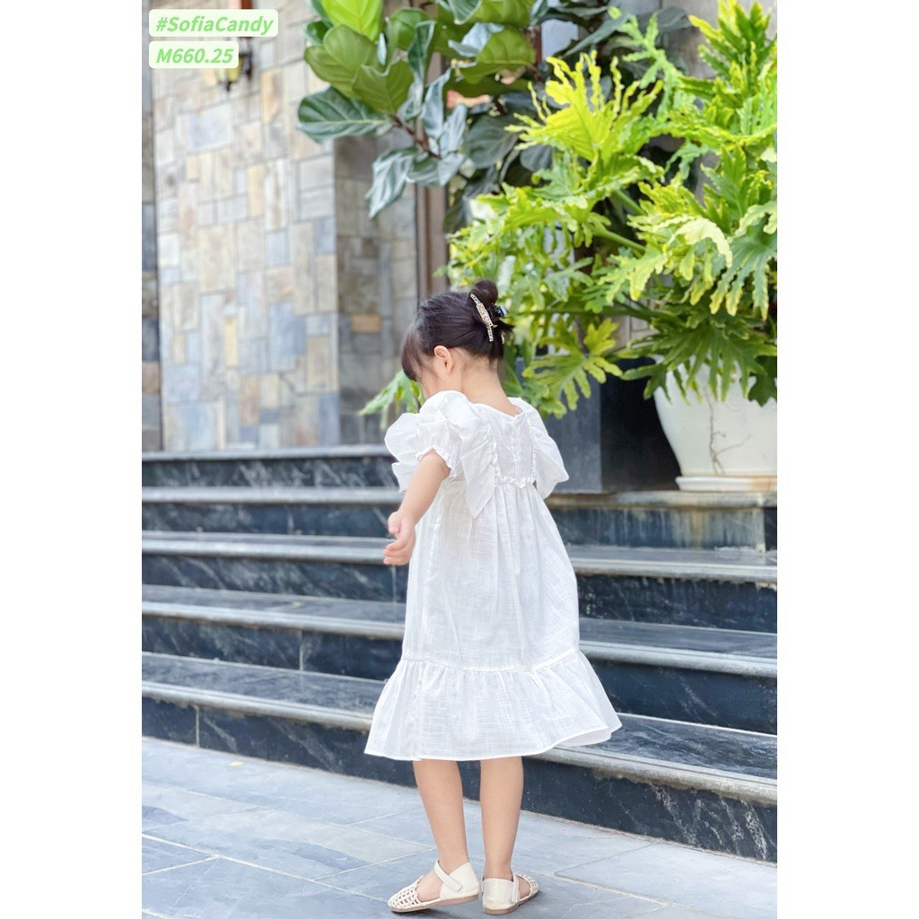 VÁY SOFIA DÁNG SUÔNG TAY BÈO