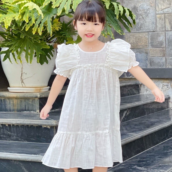 VÁY SOFIA DÁNG SUÔNG TAY BÈO