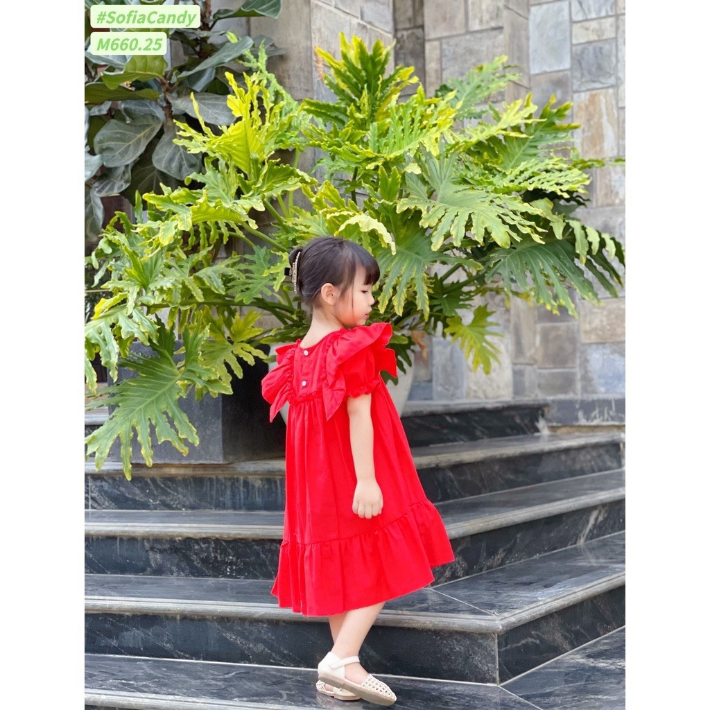 VÁY SOFIA DÁNG SUÔNG TAY BÈO