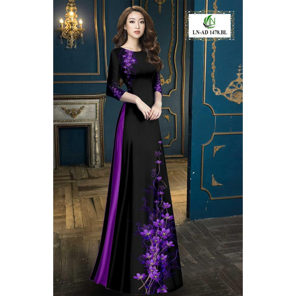 VẢI ÁO DÀI HỌA TIẾT HOA TÀ XINH XẮN