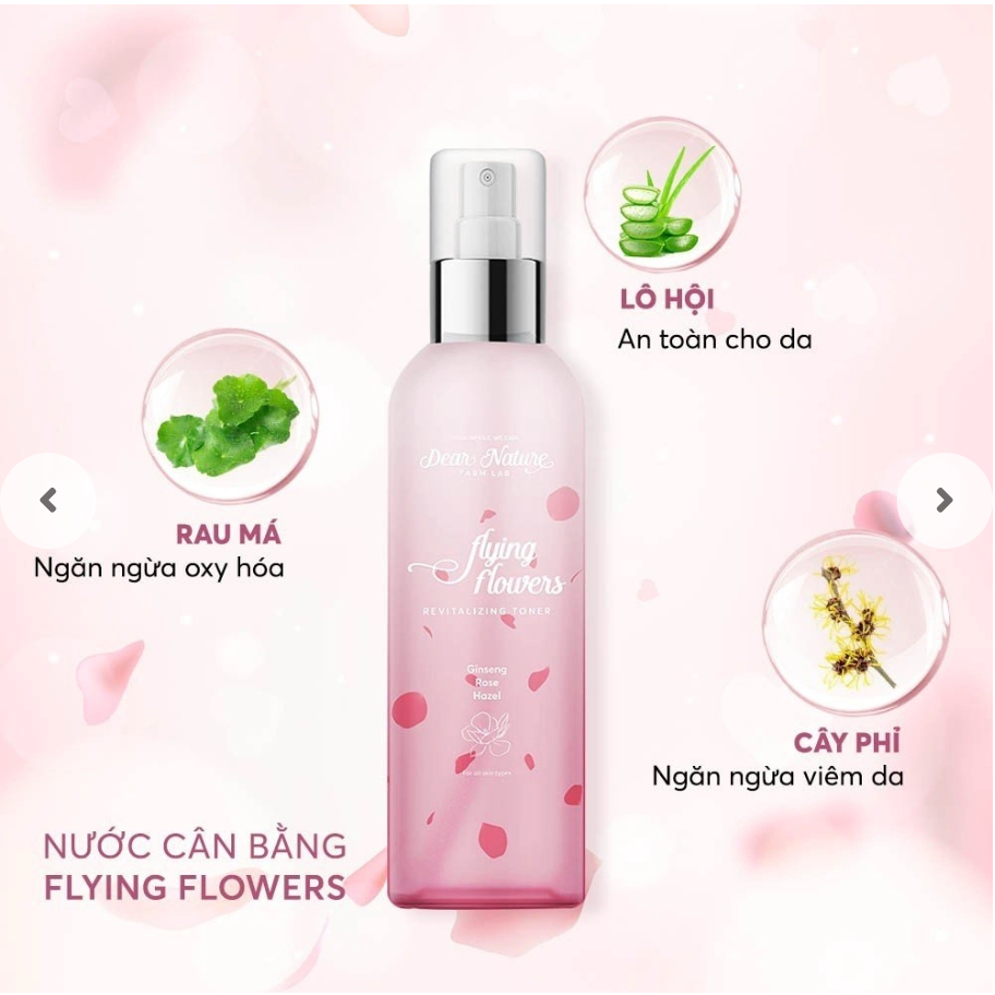 Toner cấp ẩm cho da Flying Flowers 150ml, Nước cân bằng giúp làm mềm da se khít lỗ chân lông | BigBuy360 - bigbuy360.vn