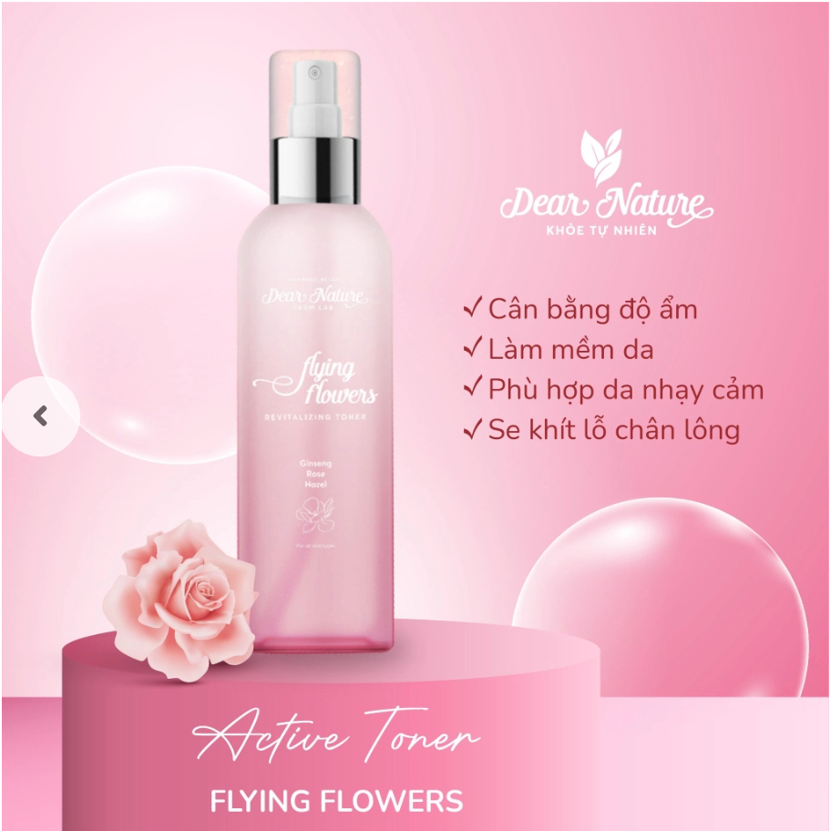 Toner cấp ẩm cho da Flying Flowers 150ml, Nước cân bằng giúp làm mềm da se khít lỗ chân lông | BigBuy360 - bigbuy360.vn
