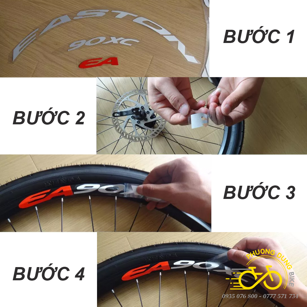 Decal Tem dán vành xe đạp Fixed Gear HED 700C