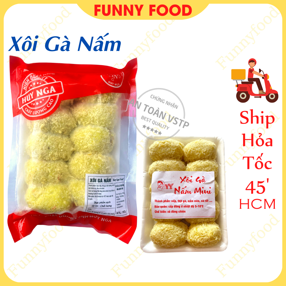 Xôi Gà Nấm Mini Gà Bó Xôi Chiên 10 Cái Ship Hỏa Tốc HCM Funnyfood