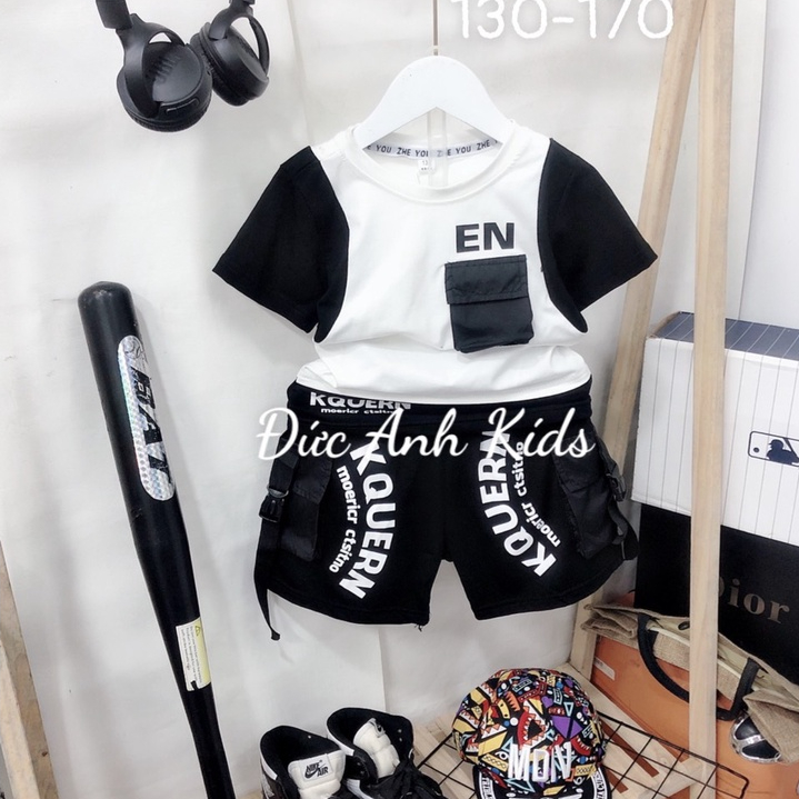 Đồ Bộ Bé Trai Quảng Châu Cao Cấp BABYKIDS BB24 Vải Cotton Xịn , Bộ Cộc Tay Cho Bé Mặc Nhà Đi Chơi