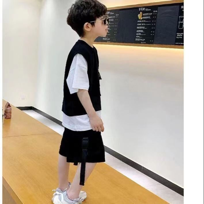 Đồ Bộ Bé Trai Quảng Châu Cao Cấp BABYKIDS BB24 Vải Cotton Xịn , Bộ Cộc Tay Cho Bé Mặc Nhà Đi Chơi